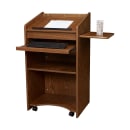 National Public Seating 600-MO Floor Lectern w/ (3) Shelves - 25" x 20" x 46", Laminate, Medium Oak thumbnail 8