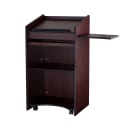 National Public Seating 600-MY Floor Lectern w/ (3) Shelves - 25" x 20" x 46", Laminate, Mahogany thumbnail 2