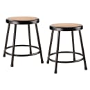 National Public Seating 6218-10 Round Backless Stool w/ Masonite Board Seat, Black thumbnail 2