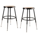 National Public Seating 6218H-10 Round Backless Stool w/ Masonite Board Seat, Black thumbnail 2
