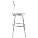 National Public Seating 6218HB Round Stool w/ Solid Back & Masonite Board Seat, Gray thumbnail 4