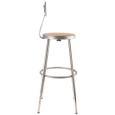 National Public Seating 6224HB Round Stool w/ Solid Back & Masonite Board Seat, Gray thumbnail 4