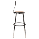 National Public Seating 6224HB-10 Round Stool w/ Solid Back & Masonite Board Seat, Black thumbnail 4