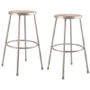 National Public Seating 6230 Round Backless Stool w/ Masonite Board Seat, Gray thumbnail 2