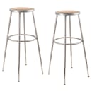 National Public Seating 6230H Round Backless Stool w/ Masonite Board Seat, Gray thumbnail 2