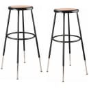 National Public Seating 6230H-10 Round Backless Stool w/ Masonite Board Seat, Black thumbnail 2