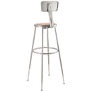 National Public Seating 6230HB Round Stool w/ Solid Back & Masonite Board Seat, Gray thumbnail 5