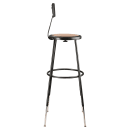National Public Seating 6230HB-10 Round Stool w/ Solid Back & Masonite Board Seat, Black thumbnail 4