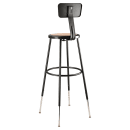 National Public Seating 6230HB-10 Round Stool w/ Solid Back & Masonite Board Seat, Black thumbnail 5