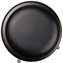 National Public Seating 6418B-10 Round Stool w/ Black Vinyl Padded Back & Black Vinyl Padded Seat, Black thumbnail 6