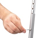 National Public Seating 6418HB Round Stool w/ Gray Vinyl Padded Back & Gray Vinyl Padded Seat, Gray thumbnail 10