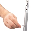 National Public Seating 6424HB Round Stool w/ Gray Vinyl Padded Back & Gray Vinyl Padded Seat, Gray thumbnail 10