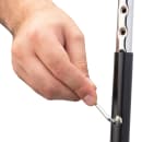 National Public Seating 6424HB-10 Round Stool w/ Black Vinyl Padded Back & Black Vinyl Padded Seat, Black thumbnail 10