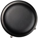 National Public Seating 6430B-10 Round Stool w/ Black Vinyl Padded Back & Black Vinyl Padded Seat, Black thumbnail 6