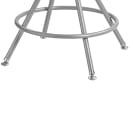 National Public Seating 6524H Round Backless Swivel Stool w/ Gray Vinyl Padded Seat, Gray thumbnail 4