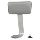 National Public Seating 6524HB Round Swivel Stool w/ Gray Vinyl Padded Back & Gray Vinyl Padded Seat, Gray thumbnail 6