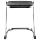 National Public Seating 6618 Backless Elephant Z Stool w/ Black Plastic Seat, Chrome thumbnail 3