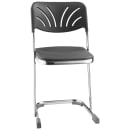 National Public Seating 6618B Elephant Z Stool w/ Black Plastic Back & Black Plastic Seat,  Chrome thumbnail 3