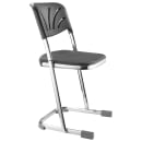 National Public Seating 6618B Elephant Z Stool w/ Black Plastic Back & Black Plastic Seat,  Chrome thumbnail 4