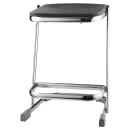 National Public Seating 6622 Backless Elephant Z Stool w/ Black Plastic Seat, Chrome thumbnail 3