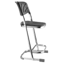 National Public Seating 6622B Elephant Z Stool w/ Black Plastic Back & Black Plastic Seat,  Chrome thumbnail 4