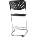 National Public Seating 6622B Elephant Z Stool w/ Black Plastic Back & Black Plastic Seat,  Chrome thumbnail 5