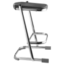 National Public Seating 6624 Backless Elephant Z Stool w/ Black Plastic Seat, Chrome thumbnail 4