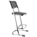 National Public Seating 6624B Elephant Z Stool w/ Black Plastic Back & Black Plastic Seat,  Chrome thumbnail 4