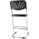 National Public Seating 6624B Elephant Z Stool w/ Black Plastic Back & Black Plastic Seat,  Chrome thumbnail 5