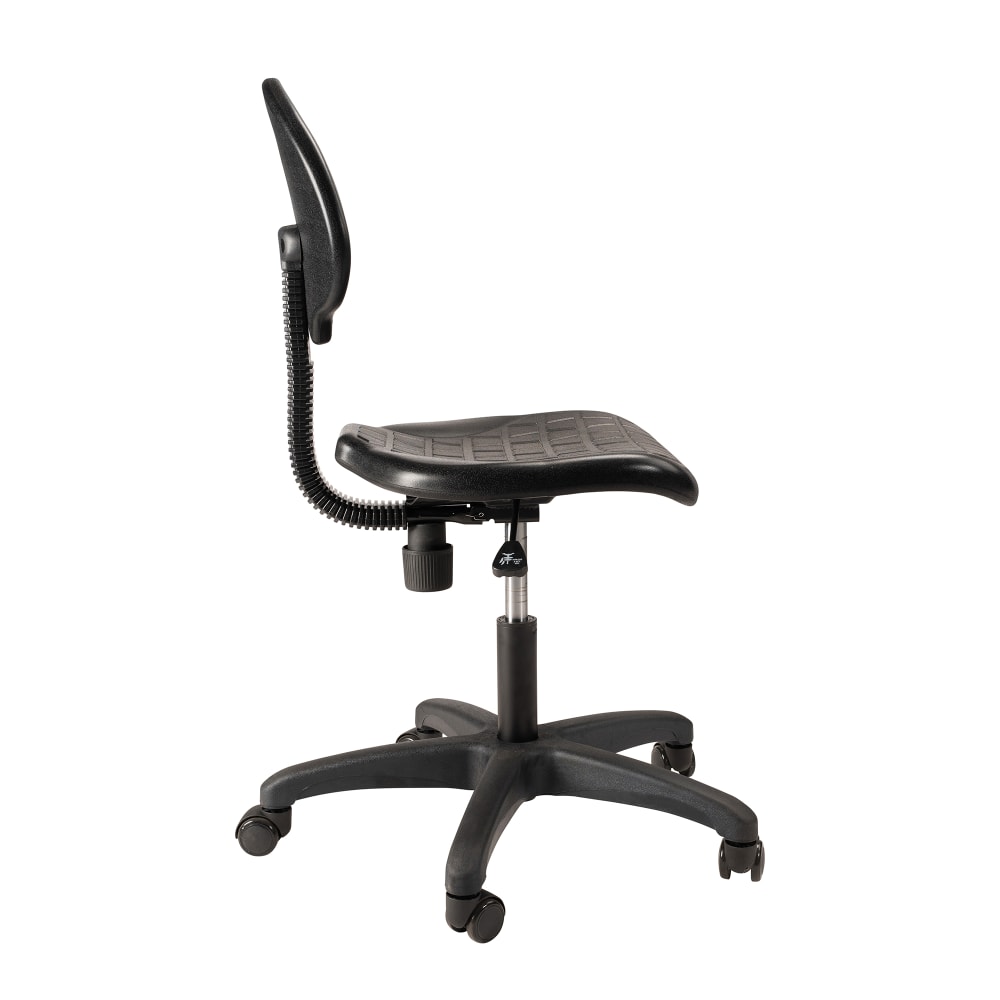 National Public Seating 6716HB Swivel Task Chair w/ Low Back & Polyurethane Seat, Black