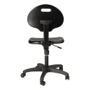 National Public Seating 6716HB Swivel Task Chair w/ Low Back & Polyurethane Seat, Black thumbnail 3