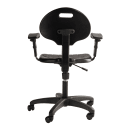 National Public Seating 6716HB-A Swivel Task Chair w/ Low Back & Polyurethane Seat, Black thumbnail 4