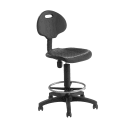 National Public Seating 6722HB Swivel Task Chair w/ Low Back & Polyurethane Seat, Black thumbnail 3