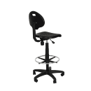 National Public Seating 6722HB Swivel Task Chair w/ Low Back & Polyurethane Seat, Black thumbnail 6