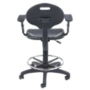 National Public Seating 6722HB-A Swivel Task Chair w/ Low Back & Polyurethane Seat, Black thumbnail 5