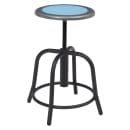 National Public Seating 6805-10 Round Backless Swivel Stool w/ Blueberry Steel Seat, Black thumbnail 2