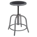 National Public Seating 6810-02 Round Backless Swivel Stool w/ Black Steel Seat, Gray thumbnail 2