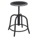 National Public Seating 6810-10 Round Backless Swivel Stool w/ Black Steel Seat, Black thumbnail 2