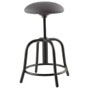 National Public Seating 6820S-10 Round Backless Swivel Stool w/ Charcoal Fabric Cushion Seat, Black thumbnail 2