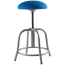 National Public Seating 6825S-02 Round Backless Swivel Stool w/ Cobalt Blue Fabric Seat, Gray thumbnail 2