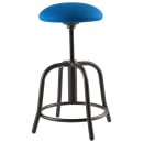National Public Seating 6825S-10 Round Backless Swivel Stool w/ Cobalt Blue Fabric Seat, Black thumbnail 2