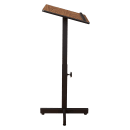 National Public Seating 70-MO Portable Lectern w/ Medium Oak Laminate Top & Black Steel Frame - 20" x 18 1/4" x 44" thumbnail 2