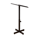 National Public Seating 70-MO Portable Lectern w/ Medium Oak Laminate Top & Black Steel Frame - 20" x 18 1/4" x 44" thumbnail 3