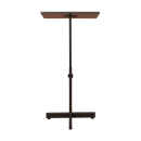 National Public Seating 70-MY Portable Lectern w/ Mahogany Laminate Top & Black Steel Frame - 20" x 18 1/4" x 44" thumbnail 3