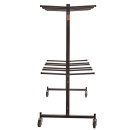 National Public Seating 84 Two Tier Chair Dolly w/ (84) Chair Capacity - Steel, Dark Brown thumbnail 2
