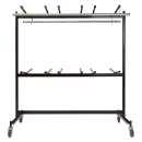 National Public Seating 84-60 Chair Truck w/ Checkerette Bars - (70) Coat or (84) Chair Capacity, Steel, Dark Brown thumbnail 3