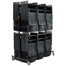 National Public Seating 84/EXT-8 Two Tier Chair Dolly w/ High Back Chair Extension - (84) Chair Capacity, Steel, Dark Brown thumbnail 5