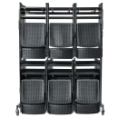 National Public Seating 84/EXT-8 Two Tier Chair Dolly w/ High Back Chair Extension - (84) Chair Capacity, Steel, Dark Brown thumbnail 6