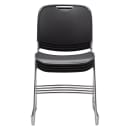 National Public Seating 8502 Stacking Chair w/ Gunmetal Gray Plastic Back & Seat - Chrome Plated Frame thumbnail 7