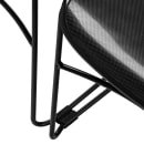 National Public Seating 855-CL Stacking Chair w/ Navy Blue Plastic Back & Seat - Steel Frame, Black thumbnail 4